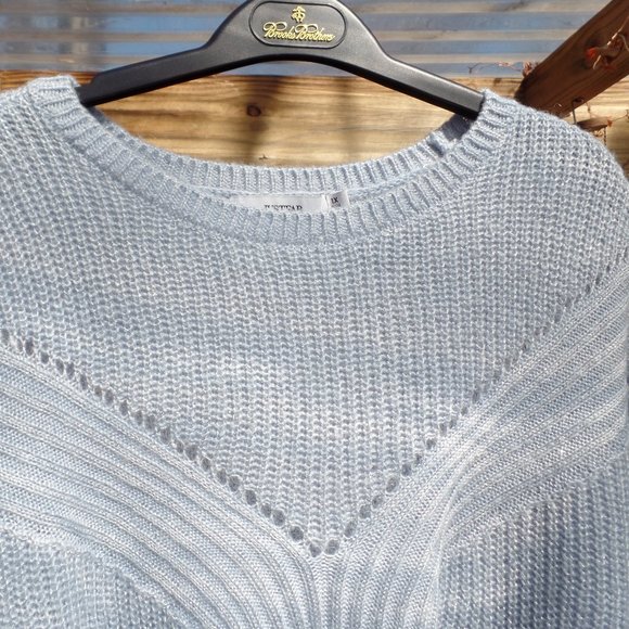 Just Fab light blue lurex sweater – wide sleeve with cuff - Picture 2 of 4